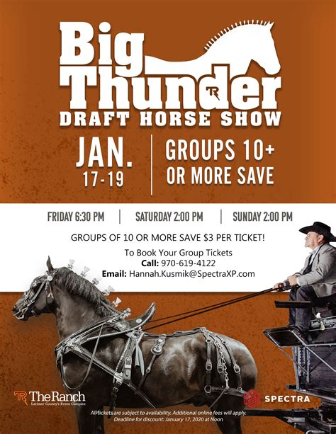 big thunder draft horse show 2024 tickets|big thunder horse show.